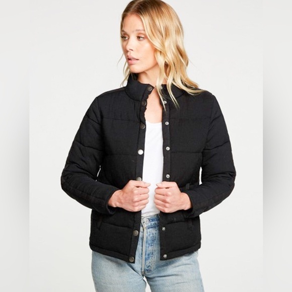 CHASER Black Heirloom Wovens Quilted Puffer Jacket Shacket Size Small - Picture 2 of 10